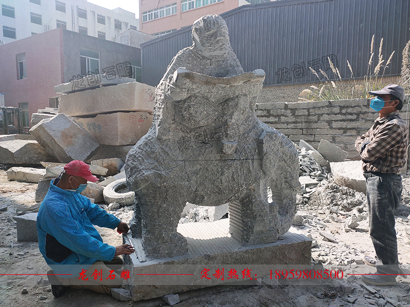 浙江省臺州市慈恩寺石雕十八羅漢雕刻發(fā)貨